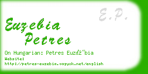 euzebia petres business card